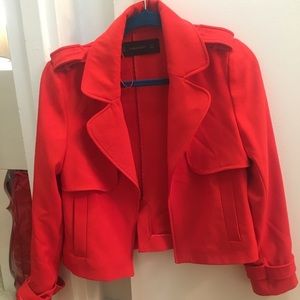 Red zara moto style jacket - Size M